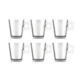 Jogo Xícaras de Café Expresso 80 ml Vidro 6 Peças Class Home