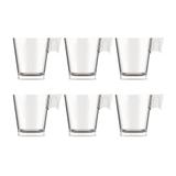 Jogo Xícaras de Café Expresso 80 ml Vidro 6 Peças Class Home