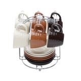 Jogo Xícaras Para Café Bon Gourmet Alpha 90ml Com Suporte