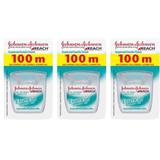 Johnsons Essencial Menta Fio Dental 100mts (Kit C/03)