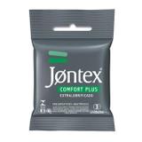 Jontex Preservativo Lubrificado Confort Plus 3 Unidades