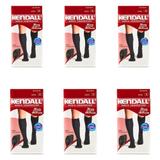 Kendall 1812 Meia 3/4 Média Compressão Masculina Preta M (Kit C/06)