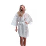 Kimono Descartável Para Estetica TNT Branco 10un Quickepil - 10pct - Cera fácil