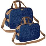 Kit 02 Bolsas de Maternidade Majestade Azul Marinho com Marrom - Talismã