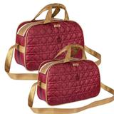 Kit 02 Bolsas de Maternidade Majestade Bordô com Dourado - Talismã