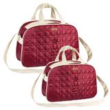 Kit 02 Bolsas de Maternidade Majestade Bordô com Palha - Talismã