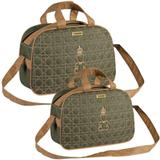 Kit 02 Bolsas de Maternidade Majestade Verde com Marrom - Talismã