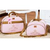 Kit 02 Bolsas de Maternidade Realeza Personalizada Rosa/Dourado - Talismã
