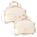 Kit 02 Bolsas de Maternidade Urso Coleção Infância Palha - Talismã