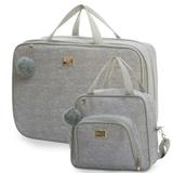 Kit 02 Bolsas Maternidade Barcelona Mescla - Hug Baby