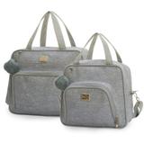Kit 02 Bolsas Maternidade Barcelona Mescla - Hug Baby
