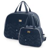 Kit 02 Bolsas Maternidade Pop Star Azul Marinho - Hug Baby