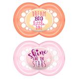 Kit 02 Chupetas Sayings Menina 6 18 Meses Fase 2 Mam 2944