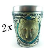 Kit 02 Copos de shot Lobo - 60ml - Medieval