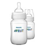 Kit 02 Mamadeiras Bocal Largo 125ml Classic 0m+ Avent SCF560/27 - Philips avent
