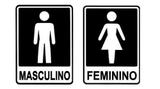 Kit 02 Placa Banheiro Masculino Feminino - Franzuk
