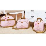 Kit 03 Bolsas de Maternidade Realeza Personalizada Rosa/Dourado - Talismã