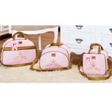 Kit 03 Bolsas de Maternidade Realeza Rosa/Dourado - Talismã