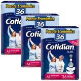 Kit 03 FRALDAS DESCARTÁVEIS ADULTO COTIDIAN PLUS-M-COM 108 UNIDS - Softys