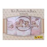Kit 03 Peças Paninho de Boca Colibri Unicórnio Rosa