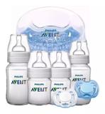Kit 04 Mamadeiras + Esterilizador + 02 Chupetas Azul e Branca Avent - Philips avent