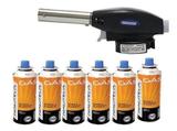 Kit 1 Maçarico Portátil Culinário Ferimte Ma54 + 6 Carga
