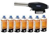 Kit 1 Maçarico Portátil Culinário Ferimte Ma54 + 7 Carga