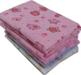 Kit 10 Cueiros Flanelados Estampados 80x60cm Menina - Dugu