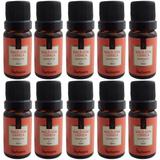 Kit 10 Essências Via Aroma Maçã Com Canela De Aromatizador Aromaterapia 10ml