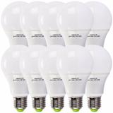 Kit 10 lampada led 12w bulbo soquete e27 bivolt branco frio - Brilhant