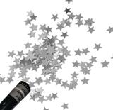 Kit 10 Lança Confetes Papel Laminado Festa Estrela Prata - Paf