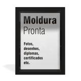 Kit 10 molduras a4 21x30 preta - com vidro - Geral