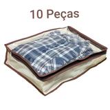 Kit 10 Organizador Porta Camisa Casaco 0451070 para Viagem Closet Guarda Roupas Armário Tnt Secalux - Secalux com. e industria ltda.