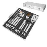 Kit 10 peças para Churrasco com Maleta de Alumínio - Unyhome