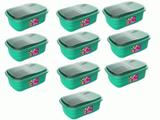 Kit 10 Potes P/ Freezer / Microondas 330 ml PP Verde Uninjet