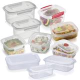Kit 10 Potes Para Mantimentos de Plástico Tamanhos Diversos - Nitron