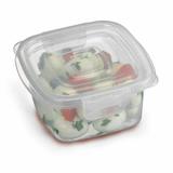 Kit 10 Potes Plásticos Quadrados 360ml para Micro-ondas e Freezer Nitron P 037/9