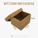 Kit 100 Caixinha Para Lembrancinha Mdf 7x7 - Shalom art e decor