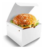 Kit 100 Embalagem Box Burger G + 100 Caixinhas Fritas Branco - Pdv print