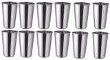 Kit 12 Copos Em Inox Qualidade 250 Ml 6,5 Cm - 123 útil
