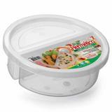 Kit 15 Pote Plástico 2 Divisórias 720ml Microndas Nitron 191