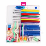 Kit 16 agulhas de croche e Acessorios e Estojo - Westpress/lanmax