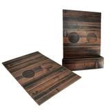 Kit 2 Bandeja Esteira Braço De Sofá C/ Porta Copos E 1 C/ Controle Caixote Rustico - Atacadão do artesanato mdf