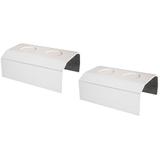 Kit 2 Bandejas Laqueada Porta Copos Para Braço de Sofá Branco - Lubrano decor