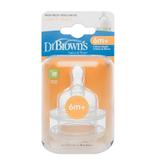 Kit 2 bicos de mamadeira boca larga options dr browns fase 3