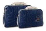 Kit 2 Bolsa De Bebê Bolsa Maternidade Enxoval Menina Atacado Azul Marinho - Mave baby
