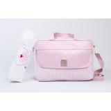 Kit 2 Bolsas Femininas Rosa Listrada - Bicho molhado