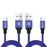 Kit 2 Cabos Baseus Micro Usb Universal Celular Android 100cm
