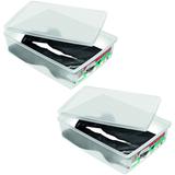 Kit 2 Caixa De Sapato Botas Transparente Organizar Calçados - Ordene