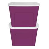Kit 2 Caixas Organizadoras Decorativa 80 L Roxo - Gardenlife